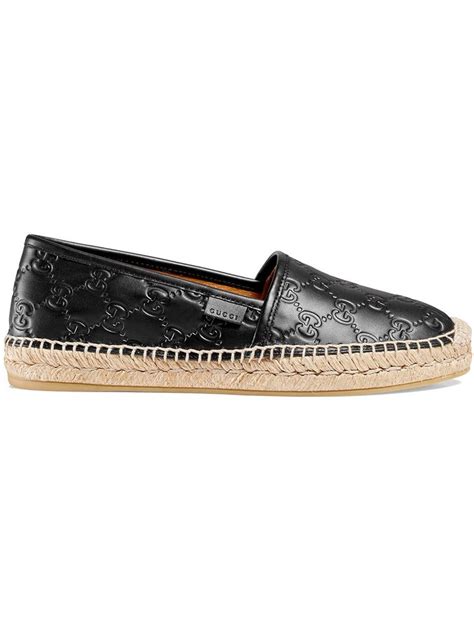 black espadrilles gucci|Gucci pilar espadrille flat.